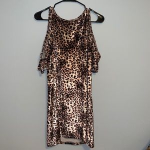 Leopard print crazy train cold shoulder
